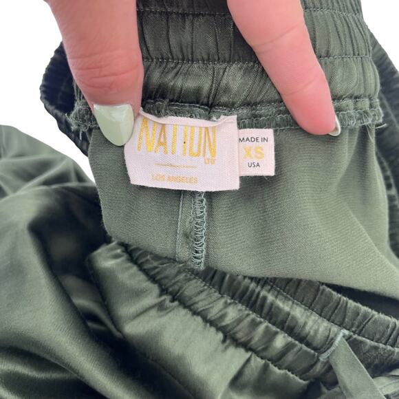 Nation LTD Hunter Green Uma Muscle Tank & Del Ray Jogger Pant Matching Set XS - Picture 11 of 16